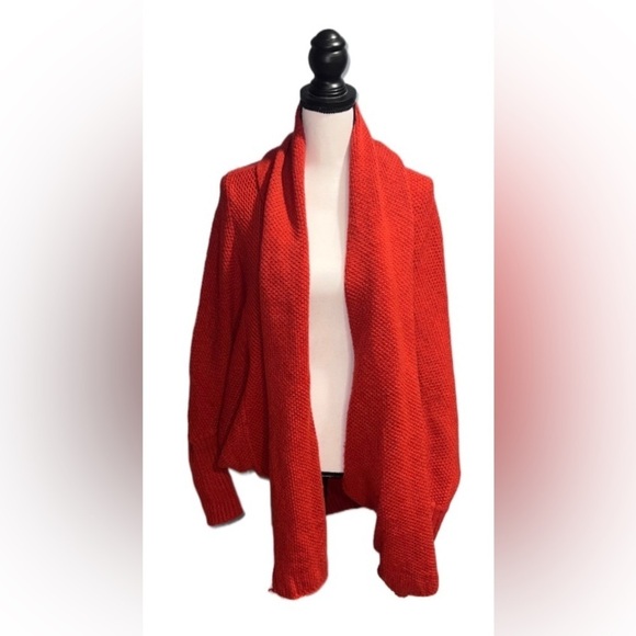 Sweaters - Red oversized cardigan